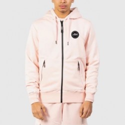 HELVETICA MP - KENETH ROSE - SWEAT À CAPUCHE ZIPÉ ROSE